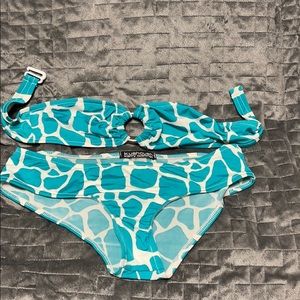 Kushcush Kerry Cushman strapless bikini swimsuit
